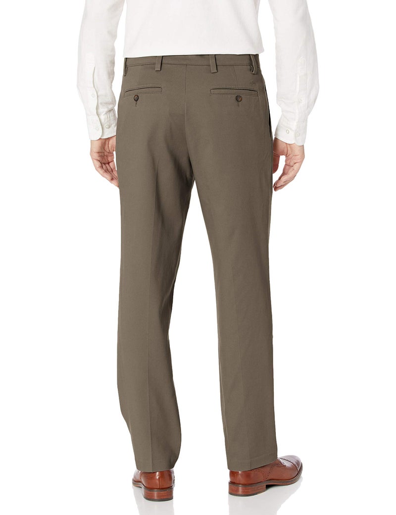 Dockers Men's Classic Fit Easy Khaki Pants-Pleated (Standard and Big & Tall), Dark Pebble, 44W x 28L - Image 4